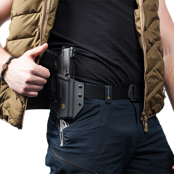 Кобура ATA Gear Hit Factor ver.1 Glock-17/22/47  Rights Black. Фото 12
