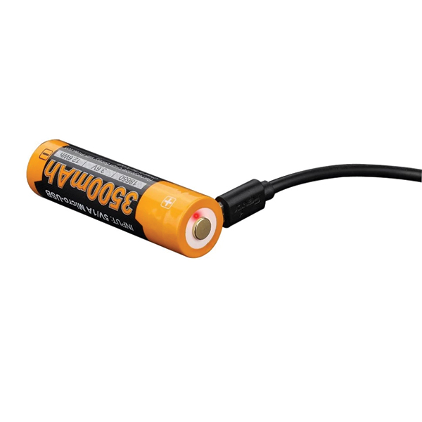 Акумулятор 18650 Fenix (3500 mAh) micro usb зарядка. Фото 4