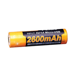 Акумулятор 18650 Fenix (2600 mAh) micro usb зарядка. Фото 4
