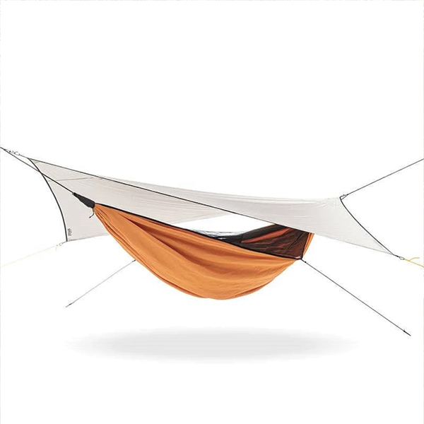 Гамак одномісний із москітною сіткою та тентом Naturehike Shelter camping NH20ZP092, 75D pongee, помаранчевий