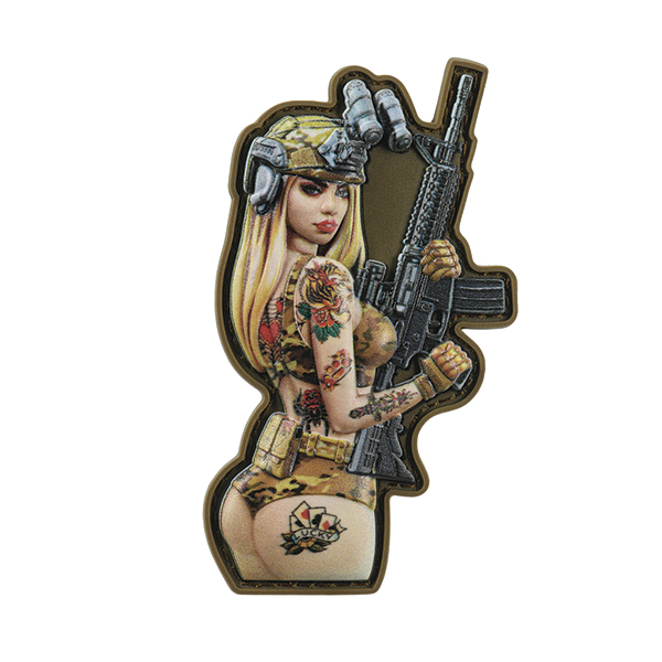 Нашивка Tactical girl №8 lucky PVC
