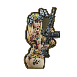 Нашивка Tactical girl №8 lucky PVC