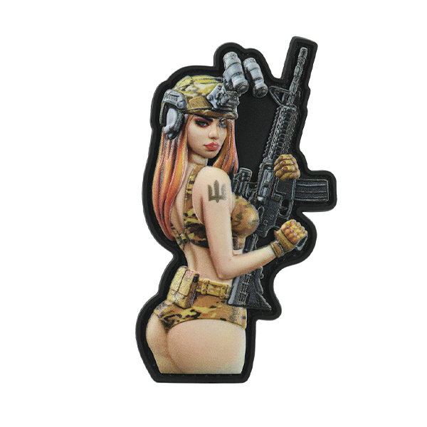 Нашивка Tactical girl №8 Тризуб PVC
