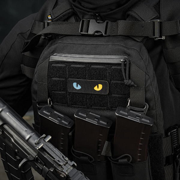 M-Tac нашивка Cat Eyes Laser Cut Black/Yellow/Blue/GID. Фото 4