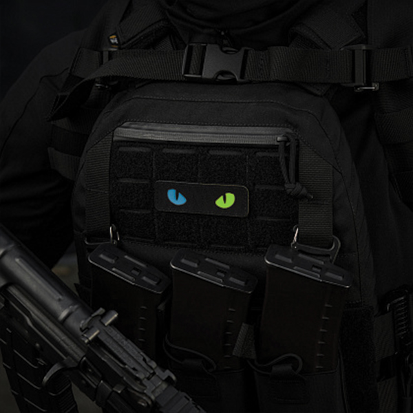 M-Tac нашивка Cat Eyes Laser Cut Black/Yellow/Blue/GID. Фото 6