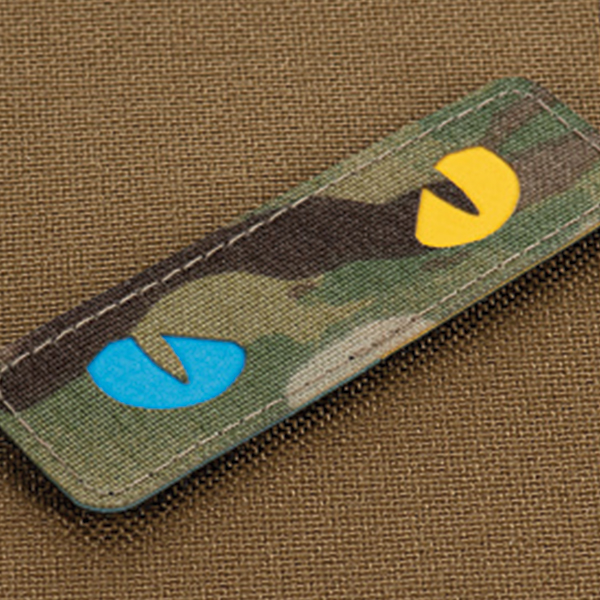 M-Tac нашивка Cat Eyes Laser Cut Multicam/Yellow/Blue/GID. Фото 3