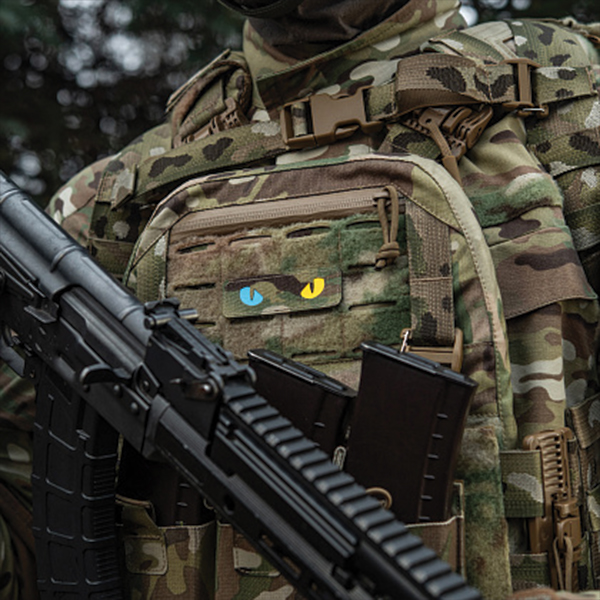 M-Tac нашивка Cat Eyes Laser Cut Multicam/Yellow/Blue/GID. Фото 5