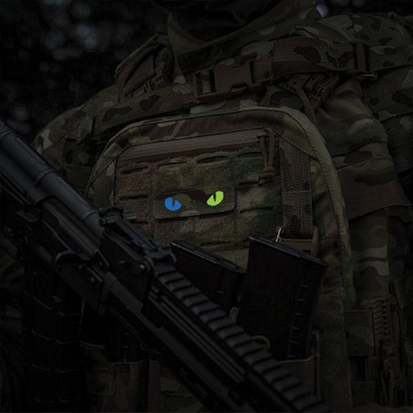 M-Tac нашивка Cat Eyes Laser Cut Multicam/Yellow/Blue/GID. Фото 6