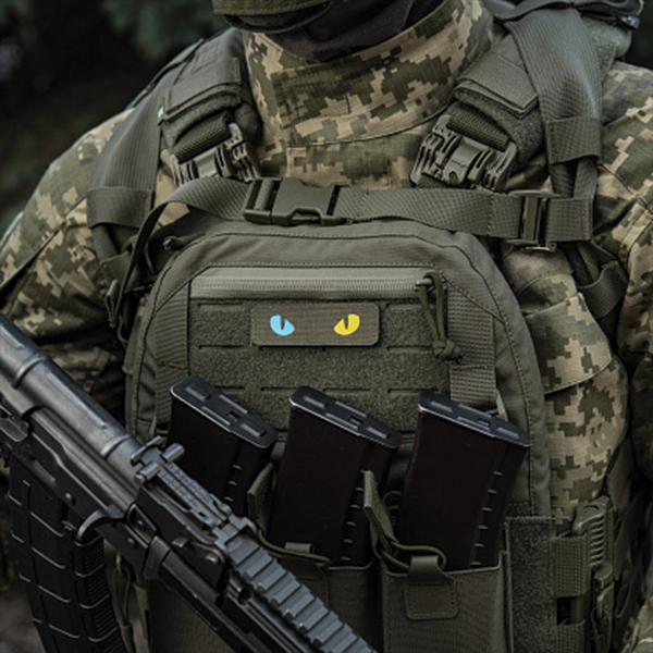 M-Tac нашивка Cat Eyes Laser Cut Ranger Green/Yellow/Blue/GID. Фото 4