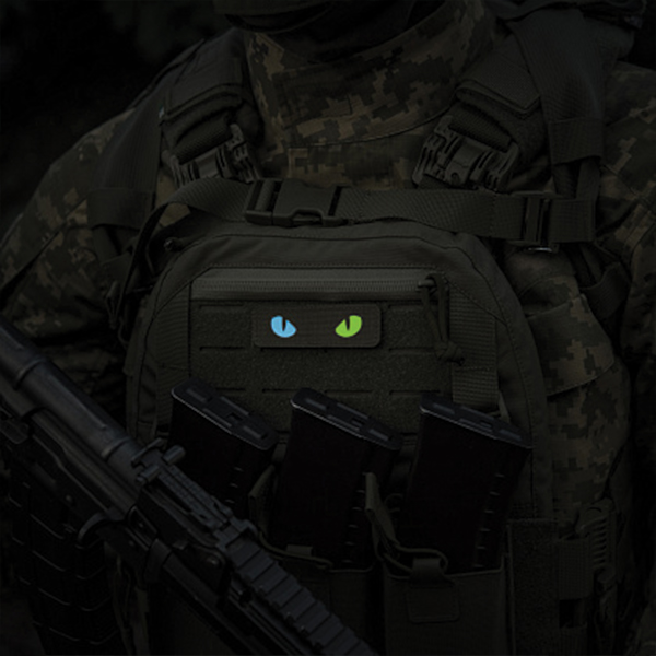 M-Tac нашивка Cat Eyes Laser Cut Ranger Green/Yellow/Blue/GID. Фото 5