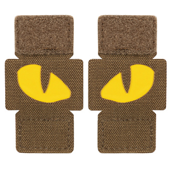 M-Tac нашивка Tiger Eyes Laser Cut (пара) Coyote/Yellow/GID