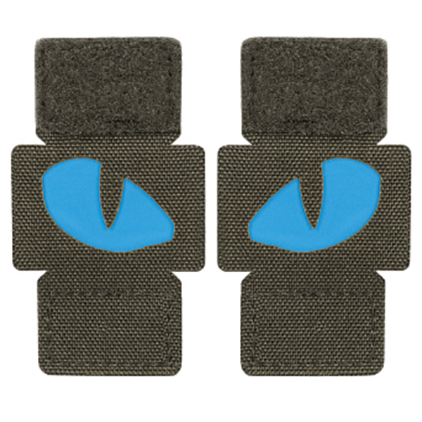 M-Tac нашивка Tiger Eyes Laser Cut (пара) Ranger Green/Blue/GID
