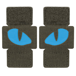 M-Tac нашивка Tiger Eyes Laser Cut (пара) Ranger Green/Blue/GID