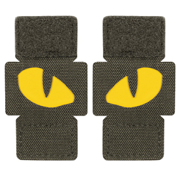 M-Tac нашивка Tiger Eyes Laser Cut (пара) Ranger Green/Yellow/GID