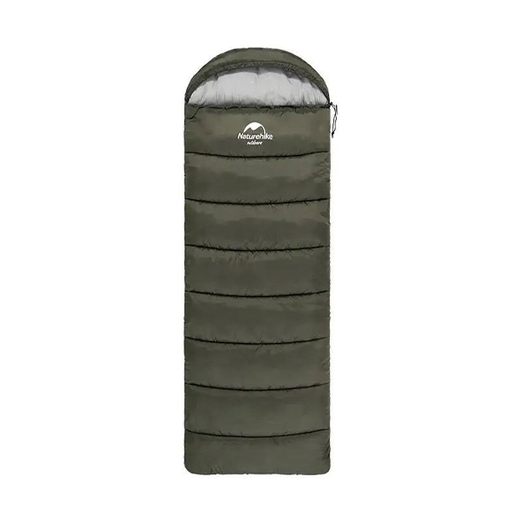 Спальник з капюшоном Naturehike U250S NH20MSD07, (0°C), лівий, темно-зелений