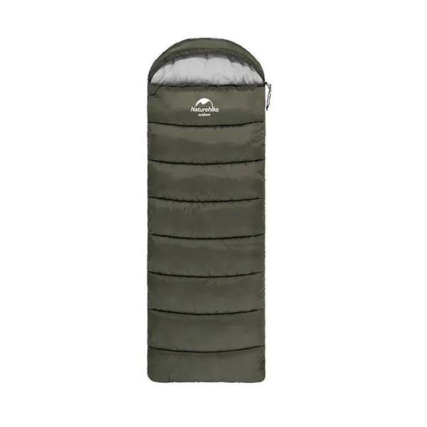 Спальник з капюшоном Naturehike U250S NH20MSD07, (0°C), правий, темно-зелений