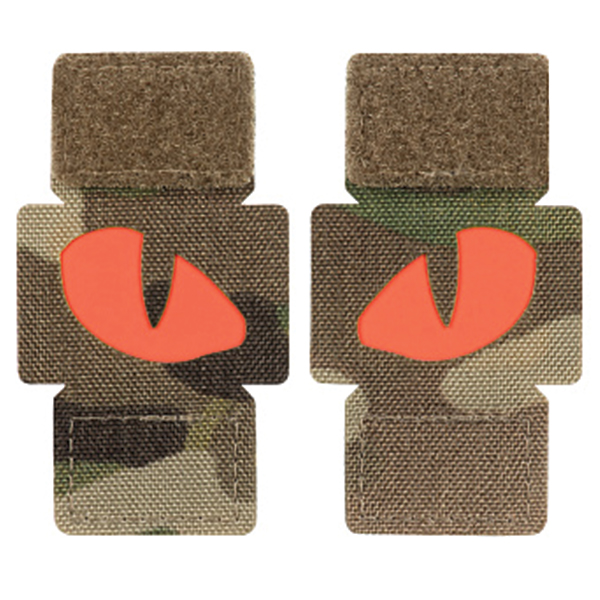 M-Tac нашивка Tiger Eyes Laser Cut (пара) Multicam/Red/GID