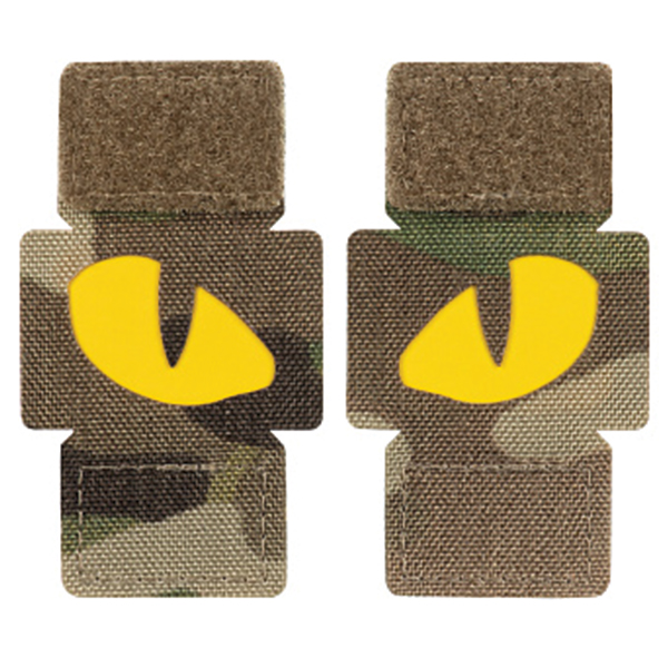 M-Tac нашивка Tiger Eyes Laser Cut (пара) Multicam/Yellow/GID
