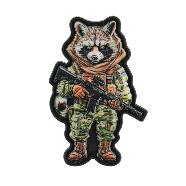 Нашивка Raccoon UA PVC MM14