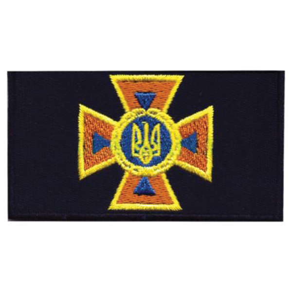 Кокарда-патч для бейсболки ДСНС 8*4.5 кольорова