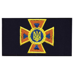 Кокарда-патч для бейсболки ДСНС 8*4.5 кольорова