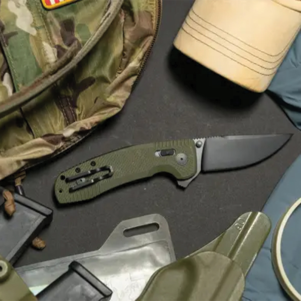 Розкладний ніж SOG TAC XR OD Green/Straight Edge. Фото 10