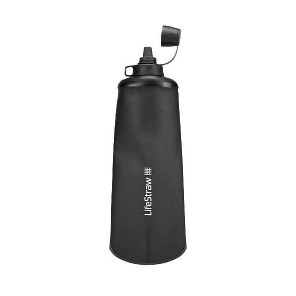 Пляшка-фільтр для води LifeStraw Peak Squeeze 1л Dark Mountain Gray. Фото 2