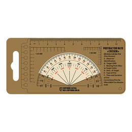 Ruler PROTRACTOR NATO "CHICKEN" (120x63 mm) (ET)