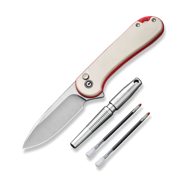 Ніж складаний+ручка Civivi StellarQuill Pen & Button Lock Elementum II Knife Combo C23049