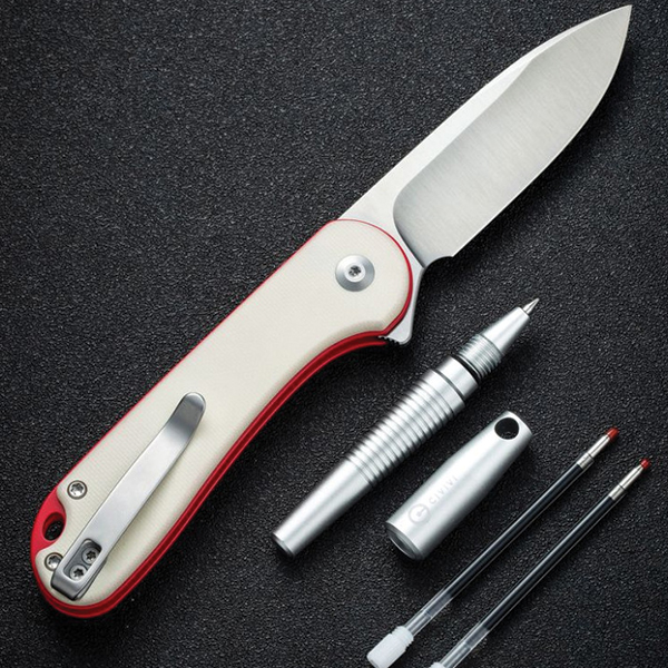 Ніж складаний+ручка Civivi StellarQuill Pen & Button Lock Elementum II Knife Combo C23049. Фото 5