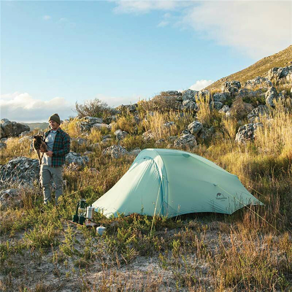 Намет надлегкий двомісний з футпринтом Naturehike Shared 2 NH20ZP091, 20D, блакитний. Фото 5