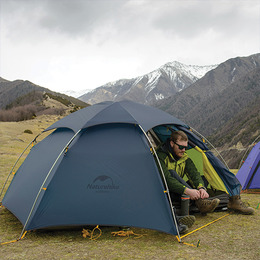 Намет двомісний зі сферичним куполом Naturehike Cloud Peak 2 NH19K240-Y, 15D, темно-синій. Фото 4