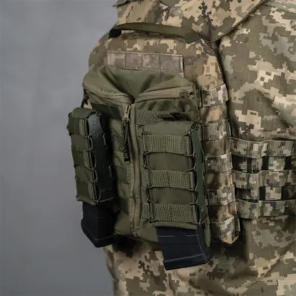 Балістика підсумок для AK/AR "Колчан" Cordura 1000D Olive. Фото 7