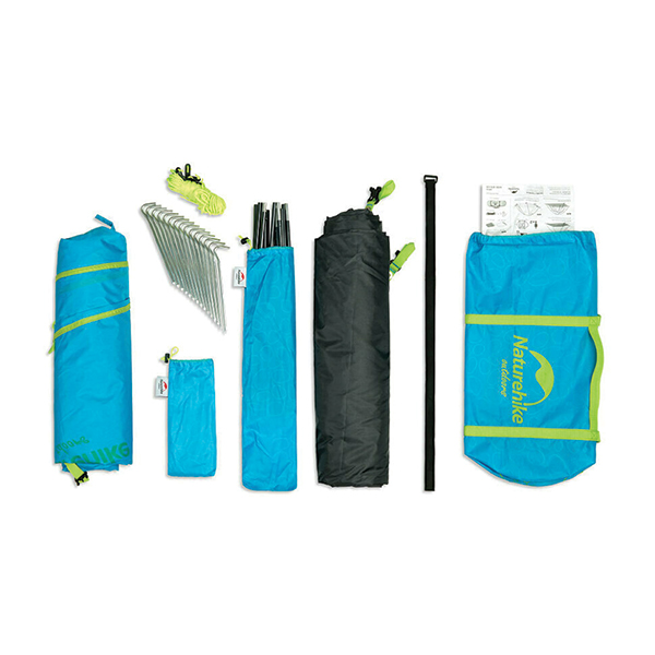 Намет чотиримісний Naturehike P-Series NH18Z044-P, 210T/65D, зелений. Фото 4