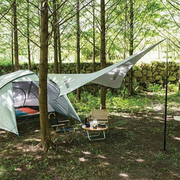 Тент для кемпінгу Naturehike Rhombus NH19TM003, 150D/Silver Coated, 402*268 см, сірий. Фото 3