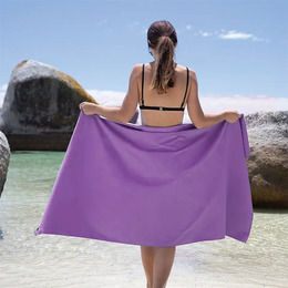 Рушник антибактеріальний швидковисихаючий Fitness Naturehike NH20FS009, 100*30, фіолетове. Фото 2