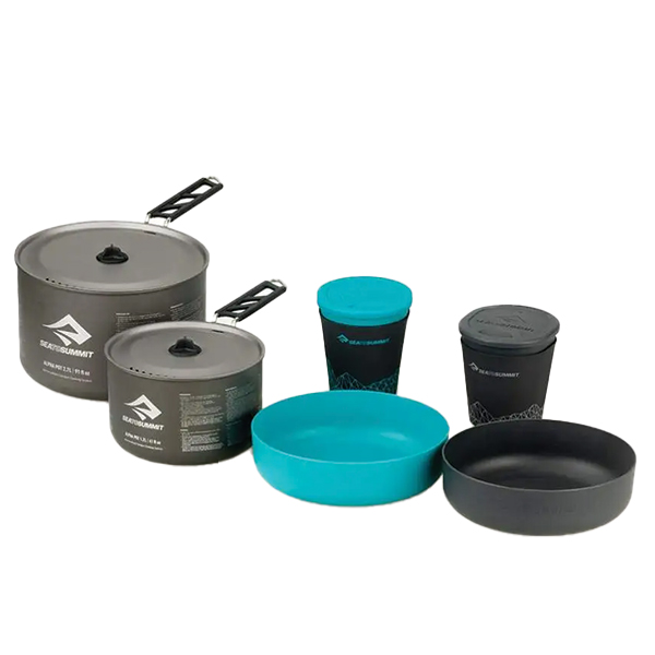 Набір посуду Alpha Cookset 2.2 від Sea To Summit, Pacific Blue/Grey