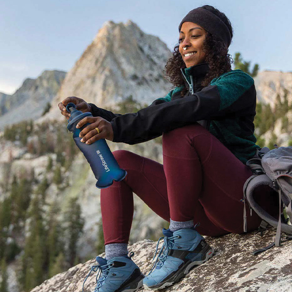Пляшка-фільтр для води LifeStraw Peak Squeeze, 650 мл, Dark Mountain Gray. Фото 5
