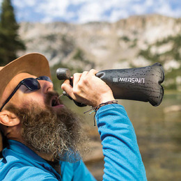 Пляшка-фільтр для води LifeStraw Peak Squeeze, 650 мл, Dark Mountain Gray. Фото 2