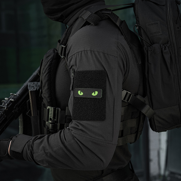 M-Tac нашивка Cat Eyes Laser Cut Black/Green/GID. Фото 6