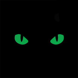 M-Tac нашивка Cat Eyes Laser Cut Black/Green/GID