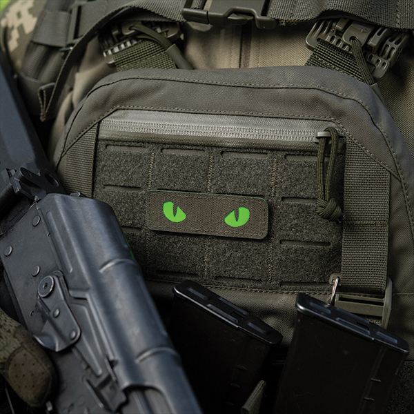 M-Tac нашивка Cat Eyes Laser Cut Ranger Green/Green/GID. Фото 4