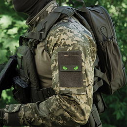 M-Tac нашивка Cat Eyes Laser Cut Ranger Green/Green/GID. Фото 8