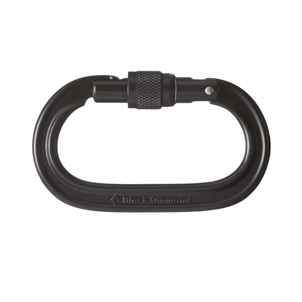 Карабін з муфтою Black Diamond Oval Keylock Screwgate Black