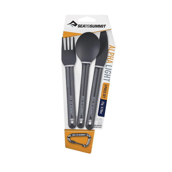 Набір столових приборів Sea to Summit Alpha Light Cutlery Set Grey (STS ACUTALSET3)
