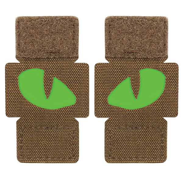 M-Tac нашивка Tiger Eyes Laser Cut (пара) Coyote/Green/GID