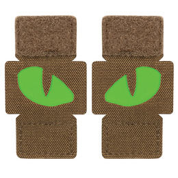 M-Tac нашивка Tiger Eyes Laser Cut (пара) Coyote/Green/GID