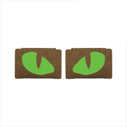 M-Tac нашивка Tiger Eyes Laser Cut (пара) Coyote/Green/GID