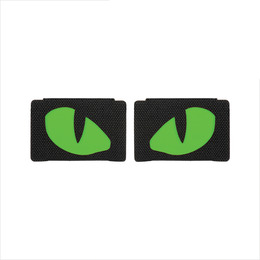 M-Tac нашивка Tiger Eyes Laser Cut (пара) Black/Green/GID