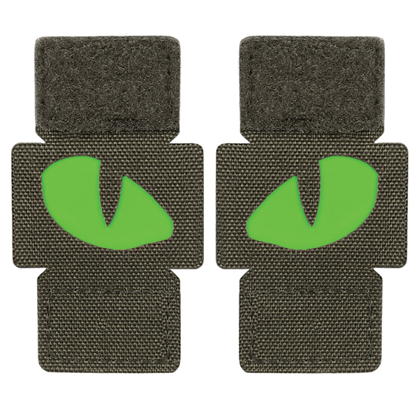 M-Tac нашивка Tiger Eyes Laser Cut (пара) Ranger Green/Green/GID